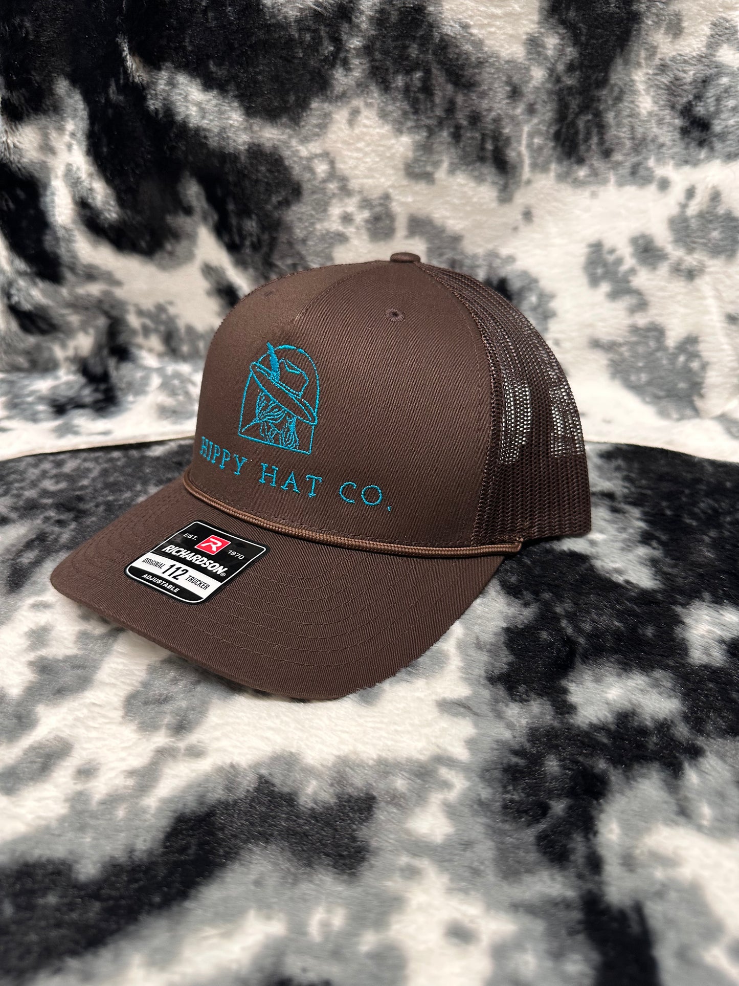Brown & Turquoise Hippy Hat Co. Hat