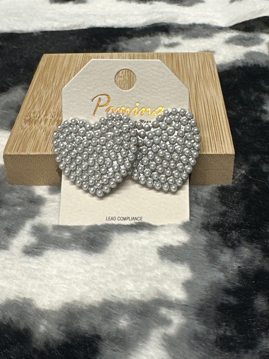 Pearl Heart Earrings