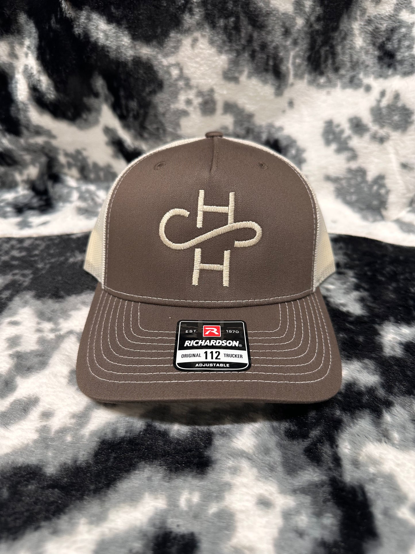 Ash Brown & Beige Logo Hat