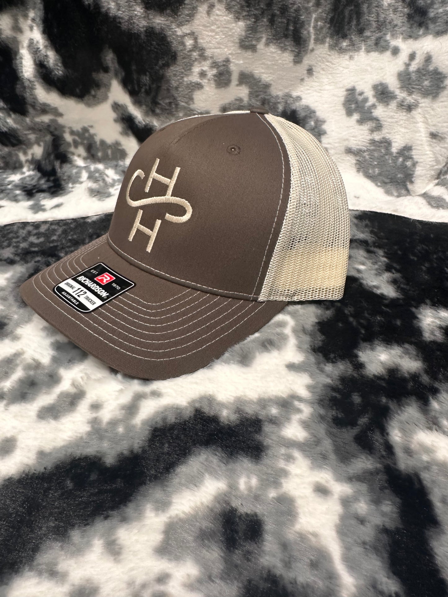 Ash Brown & Beige Logo Hat